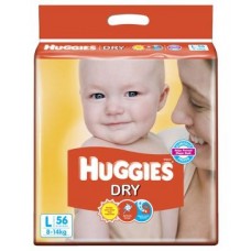 Huggies Dry Diaper-L Size (Large) -56Pcs